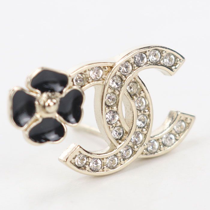 Chanel Rhinestone CC Logo Earrings Metal — view 2