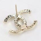 Chanel Rhinestone CC Logo Earrings Metal — view 3