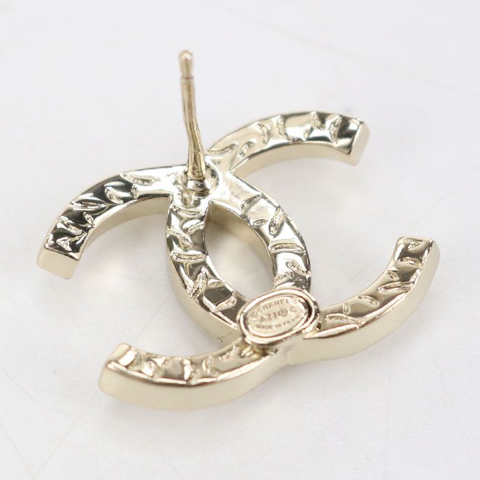 Chanel Rhinestone CC Logo Earrings Metal — view 3