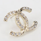 Chanel Rhinestone CC Logo Earrings Metal — view 2