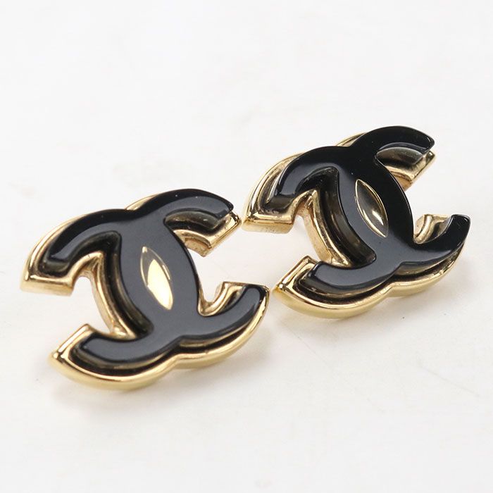 Chanel CC Logo Earrings Metal