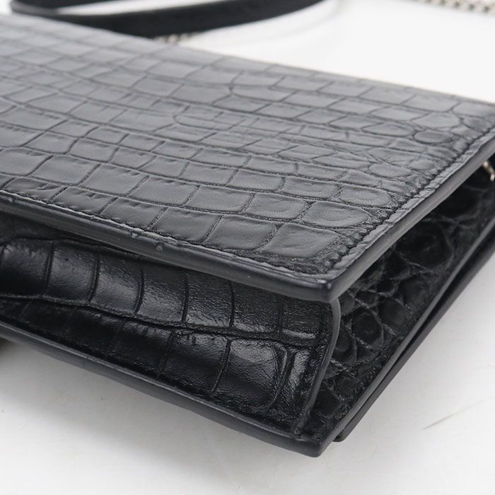 Saint Laurent Tassel Kate Chain Wallet Embossed Calfskin Shoulder Bag — view 7