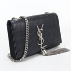 Saint Laurent Tassel Chain Kate Shoulder Bag Embossed Calfskin