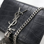 Saint Laurent Tassel Chain Kate Shoulder Bag Embossed Calfskin — view 5