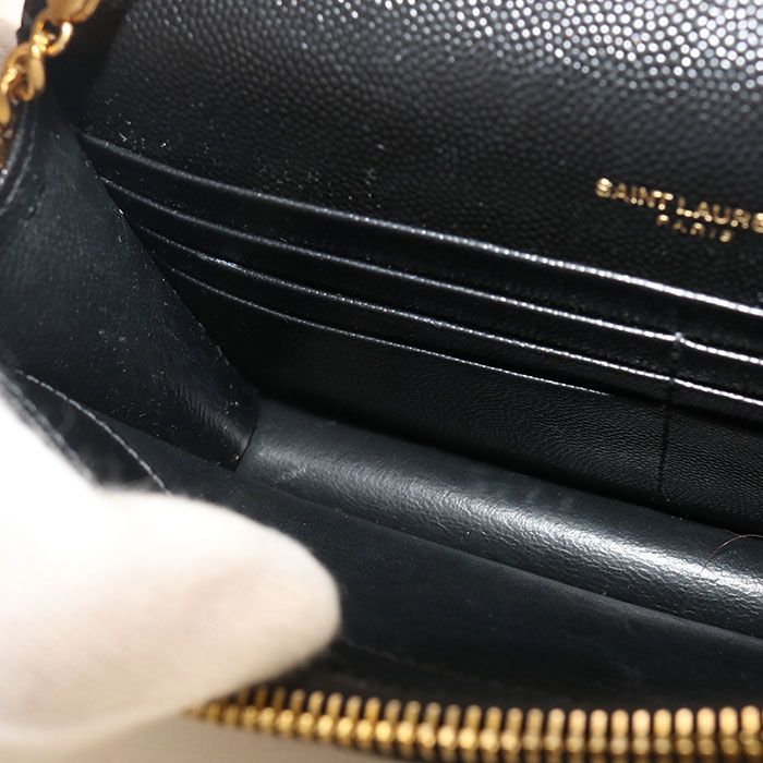 Saint Laurent Envelope Cassandra Chain Wallet Calfskin Shoulder Bag — view 4