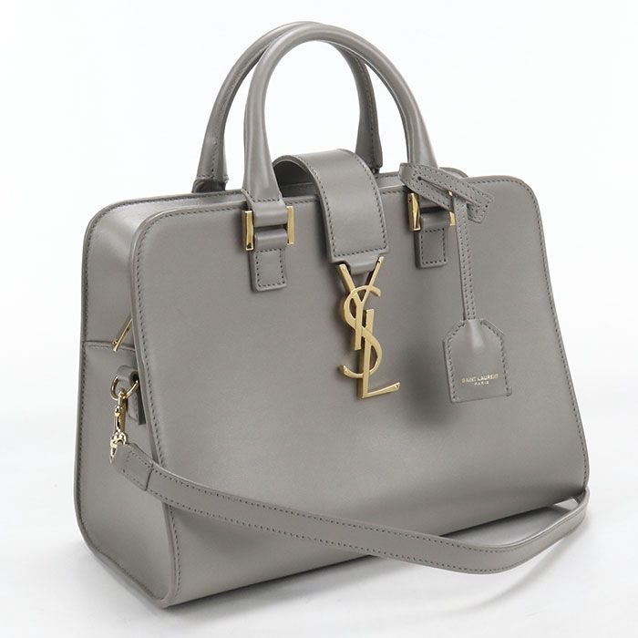 Saint Laurent Baby Monogram Cabas 2-Way Handbag Calfskin