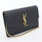 Saint Laurent Uptown Chain Wallet Calfskin Shoulder Bag