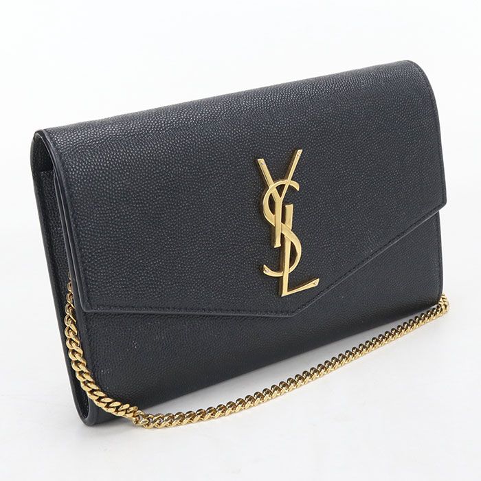 Saint Laurent Uptown Chain Wallet Calfskin Shoulder Bag