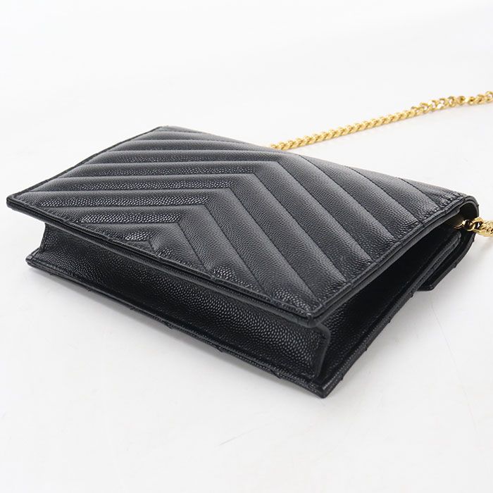 Saint Laurent Envelope Cassandra Chain Wallet Calfskin Shoulder Bag — view 2