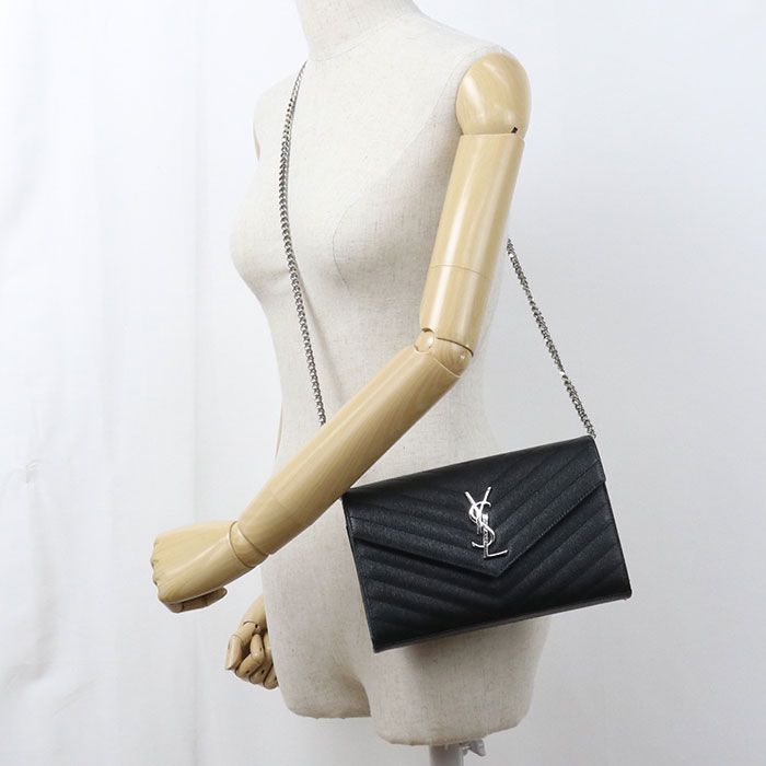 Saint Laurent Classic Cassandra Chain Wallet Calfskin Shoulder Bag — view 7
