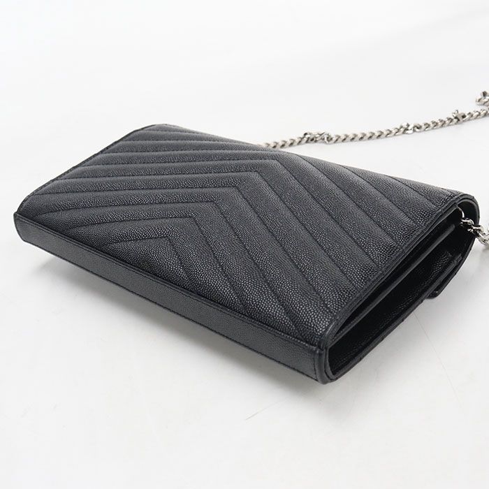 Saint Laurent Classic Cassandra Chain Wallet Calfskin Shoulder Bag — view 2
