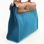 Hermes Herbag Zip PM Handbag Toile Officier Blue Dogalis — view 7