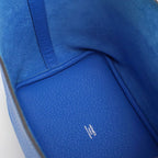 Hermes Picotin Lock PM Handbag Taurillon Clemence Blue Zanzibar — view 4