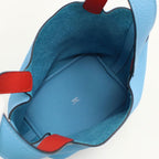 Hermes Picotin Lock Eclat PM Handbag Taurillon Clemence Blue Nord — view 3