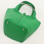 Hermes Picotin Lock PM Handbag Taurillon Clemence Bamboo — view 2
