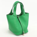 Hermes Picotin Lock PM Handbag Taurillon Clemence Bamboo