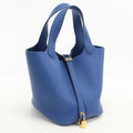 Hermes Picotin Lock PM Handbag Taurillon Clemence Blue Dogalis