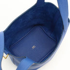 Hermes Picotin Lock PM Handbag Taurillon Clemence Blue Dogalis — view 3