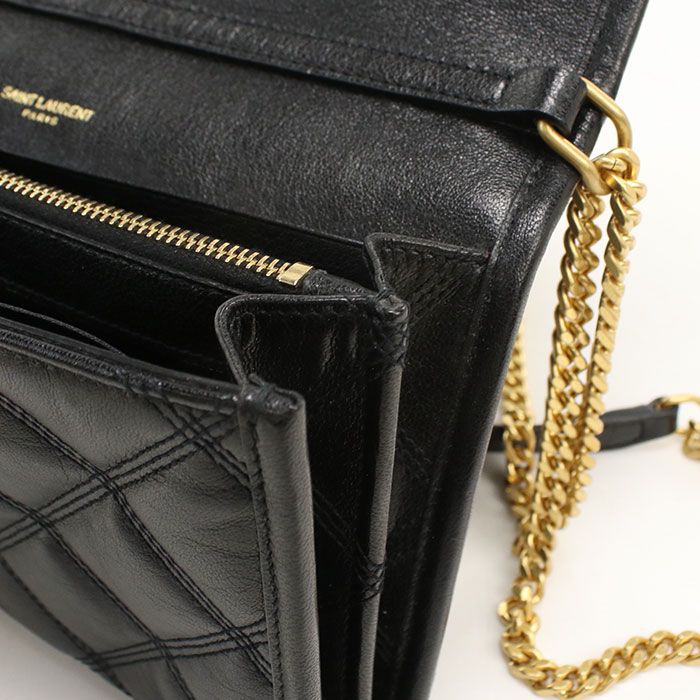 Saint Laurent Chain Shoulder Bag Leather — view 7