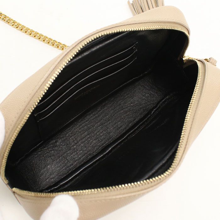 Saint Laurent Chain Lou Shoulder Bag Leather — view 3