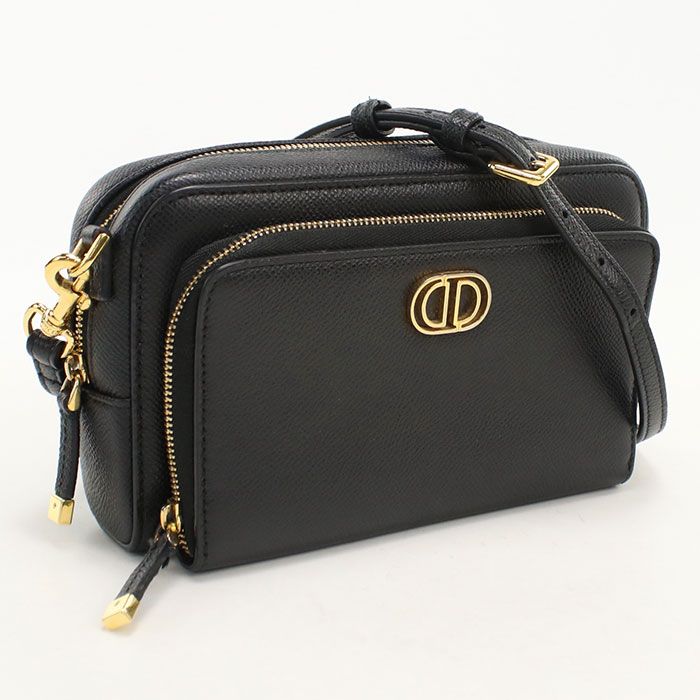 Dior Double Pouch Caro Crossbody Shoulder Bag Leather