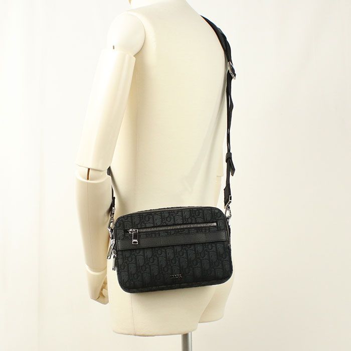 Dior Safari Dior Oblique Crossbody Shoulder Bag Cotton — view 8