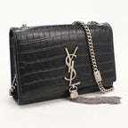 Saint Laurent Tassel Small Kate Shoulder Bag Embossed Calfskin