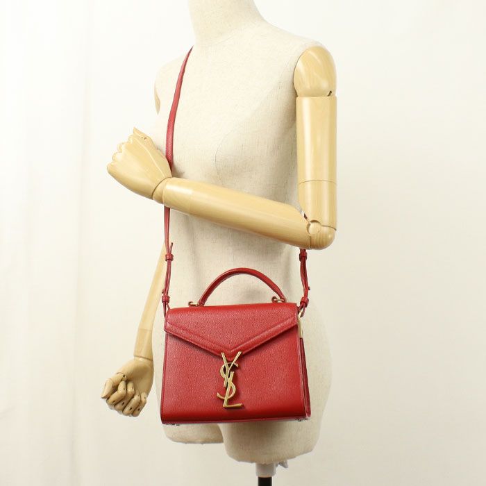 Saint Laurent Mini Top Handle 2-Way Cassandra Handbag Calfskin — view 8