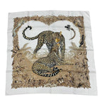 Hermes Jungle Love Carre 90 Silk Scarf Beige — view 2