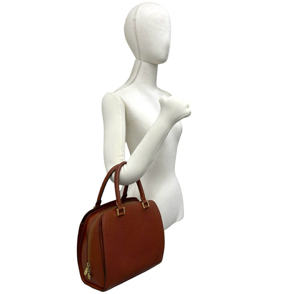 Louis Vuitton Vintage Pont Neuf Epi Leather Boston Bag Kenya Brown — view 2