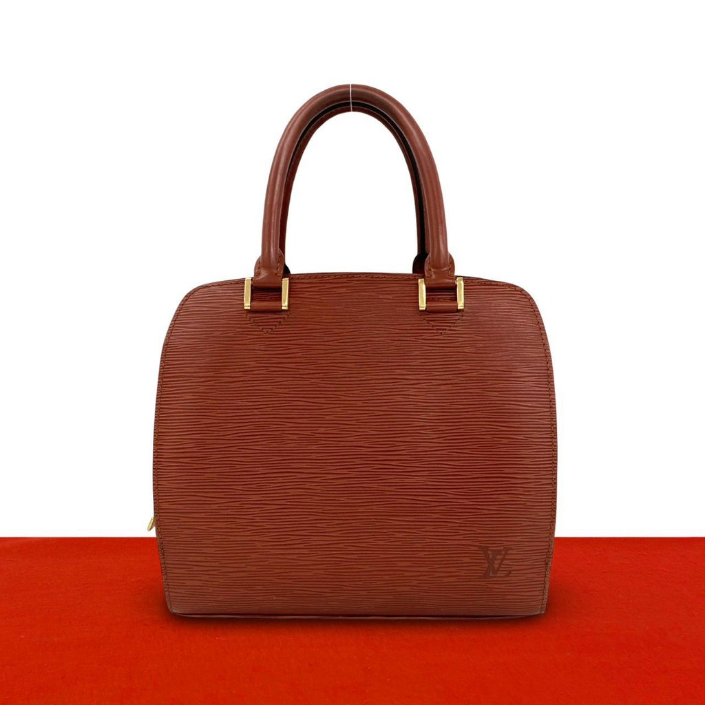 Louis Vuitton Vintage Pont Neuf Epi Leather Boston Bag Kenya Brown