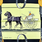 Hermes Carre 70 Carrick Pompe 02 Yellow Navy Scarf Silk — view 7