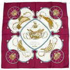Hermes Carre 90 Spring Red White Carriage Scarf Silk — view 2