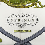 Hermes Carre 90 Spring Red White Carriage Scarf Silk — view 7