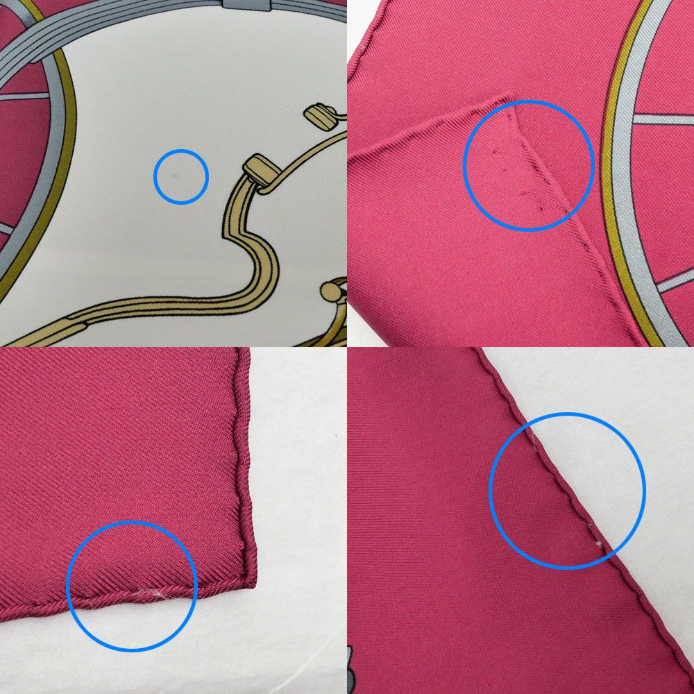 Hermes Carre 90 Spring Red White Carriage Scarf Silk — view 8