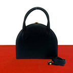 Fendi Vintage Epi Leather 2-Way Shoulder Bag Mini Black