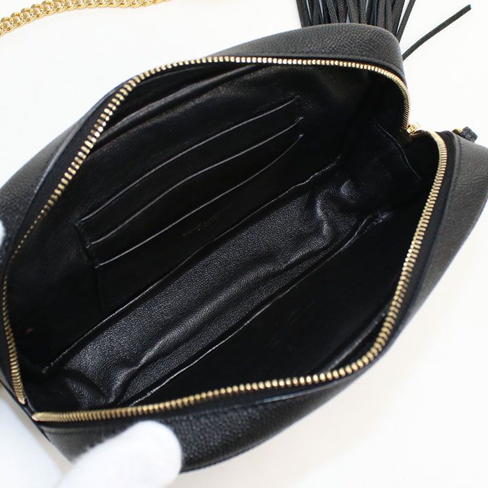 Saint Laurent Chain Lou Shoulder Bag Leather — view 3