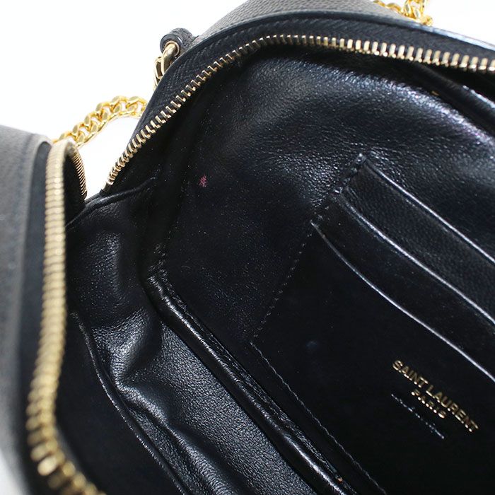 Saint Laurent Chain Lou Shoulder Bag Leather — view 4