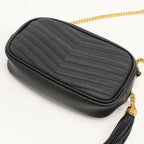 Saint Laurent Chain Lou Shoulder Bag Leather — view 2
