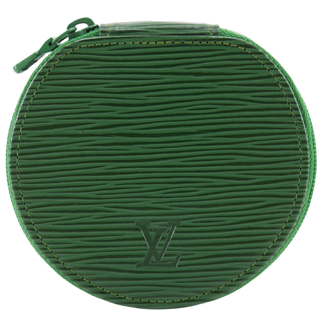 Louis Vuitton Ecrin Bijou 10 Pouch Epi Leather Green Jewelry Case