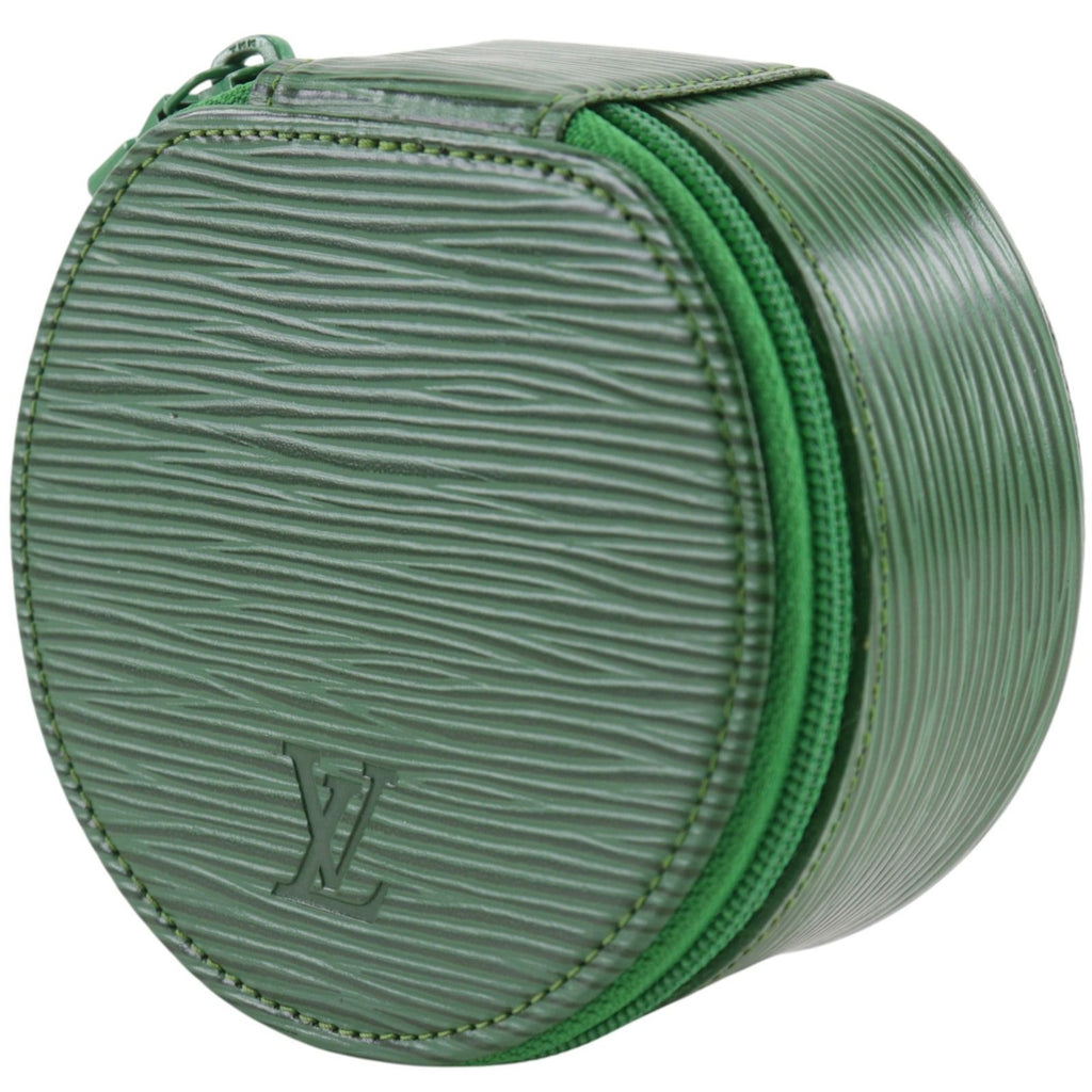 Louis Vuitton Ecrin Bijou 10 Pouch Epi Leather Green Jewelry Case — view 2