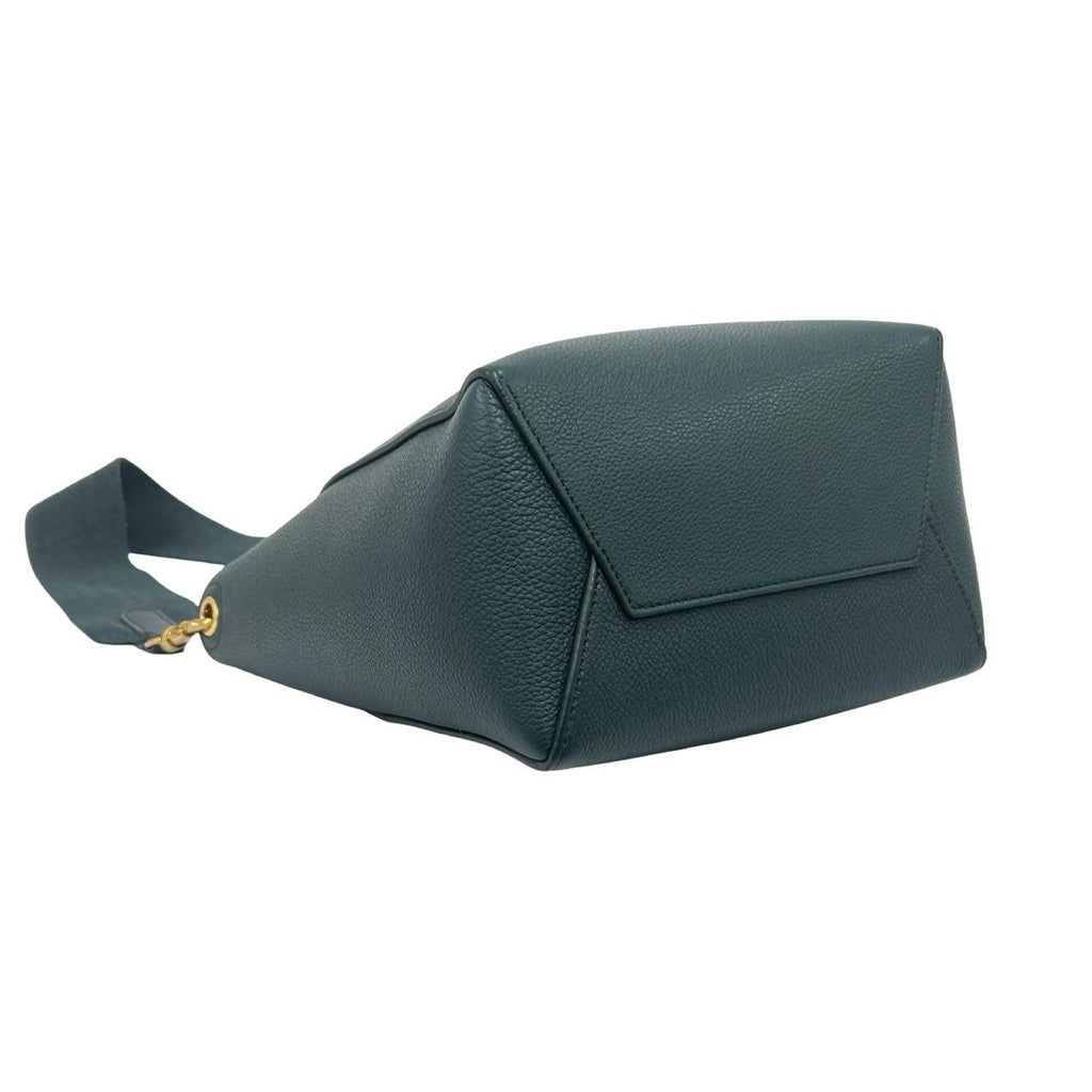 Celine Sangle Bucket Small Leather Shoulder Bag Cross Green — view 7