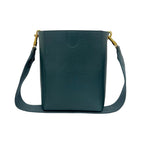Celine Sangle Bucket Small Leather Shoulder Bag Cross Green — view 3