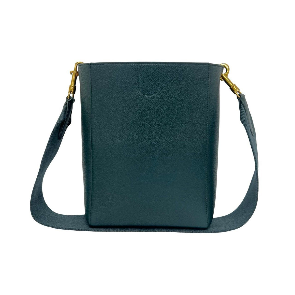 Celine Sangle Bucket Small Leather Shoulder Bag Cross Green — view 3