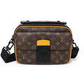 Louis Vuitton S Rock Messenger 2-Way Bag Monogram Macassar Canvas Brown Rank