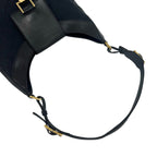 Gucci Jackie GG Pattern Canvas Leather Shoulder Bag Black — view 4