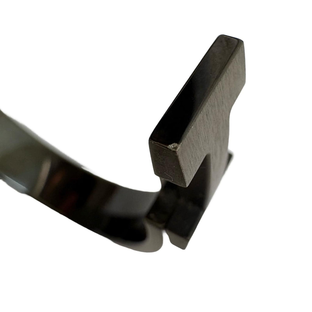 Hermes Clic Clac PM Metallic Black White So Bangle Bracelet — view 7