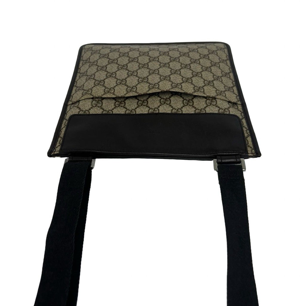 Gucci GG Pattern Leather Polyurethane Shoulder Bag Crossbody Cross Brown — view 4