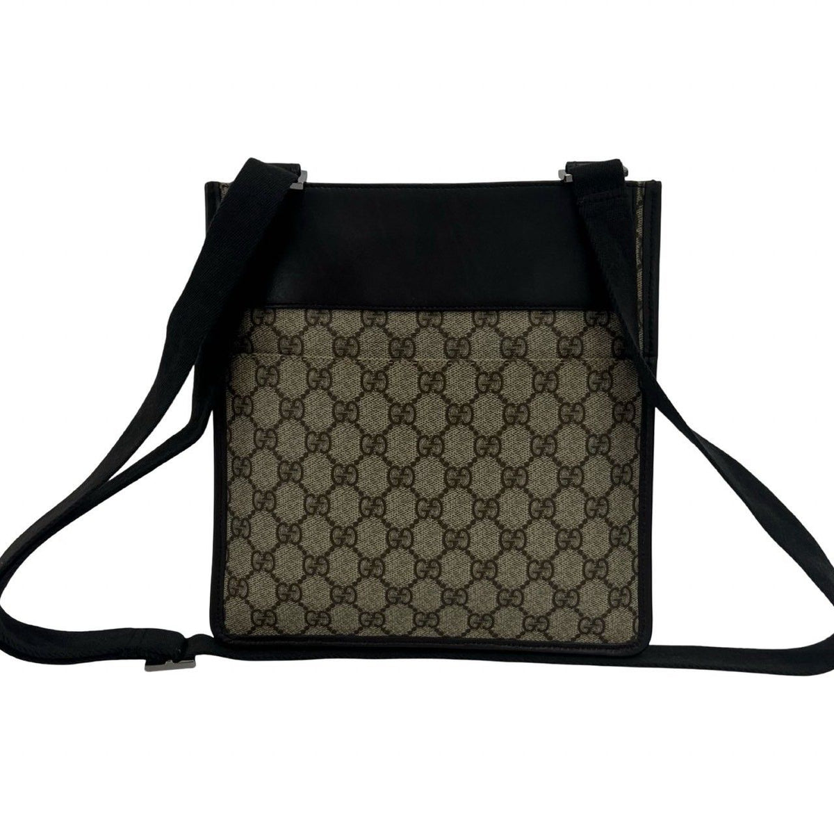 Gucci GG Pattern Leather Polyurethane Shoulder Bag Crossbody Cross Brown — view 3