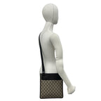 Gucci GG Pattern Leather Polyurethane Shoulder Bag Crossbody Cross Brown — view 2